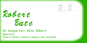 robert bute business card