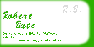 robert bute business card